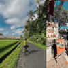 Nekat! Ini 6 Potret Febby Rastanty Bersepeda di Bali, Sampai Jatuh dan Luka! 