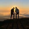 6 Potret Ibnu Jamil dan Ririn Ekawati Mendaki Gunung Batur, Romantis Sambil Nikmati Sunrise