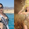 Potret Bella Aprilia Pamer Body Langsing di Mesir Usai Cosplay Jadi Dewi Sri Pakai Baju Nasional