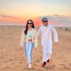 7 Potret Romantis Verrell Bramasta dan Natasha Willona saat Nikmati Sunset di Gurun Pasir Dubai 