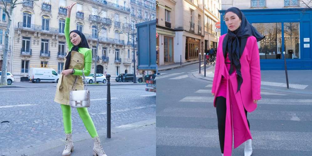 8 Potret Shandy Purnamsari di Paris, Pakai Baju Warna Ngejreng Bak Supermodel!