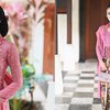 Potret Maudy Ayunda Hadiri Pernikahan Putri Tanjung, Anggun Berkebaya Kutubaru Klasik dengan Warna Pink