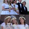 11 Potret Harper Beckham jadi Flower Girl di Pernikaan Brooklyn Beckham dan Nicola Peltz, Anggun Pakai Mahkota Bunga