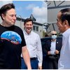Mengintip Momen Pertemuan Presiden Jokowi dan Elon Musk di Space X yang Santuy Banget