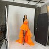 Potret Artis Pakai Baju Oranye, Pesona Warna Cerah Bertemu  Kulit Putih Mulus