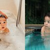 7 Potret Gemas Air Rumi Anak Irish Bella dan Ammar Zoni Saat Berenang, Doyan Main Air Sejak Bayi