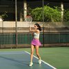 Gayanya Pro Banget, Ini Potret Kirana Larasati Main Tenis dengan Body Goals Idaman Ciwi-Ciwi 