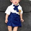 Pose Baby Guzel Anak Margin Wieheerm Tampil Pakai Seragam SMP, Cuma Diem Aja Tetap Gemesin Banget