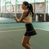 10 Potret Fanny Ghassani Main Tenis, Bermandikan keringat dengan Baju Berbelahan Dada Rendah