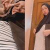 Hamil Anak Kembar, Ini Potret Cantik Indri Giana Istri Ustaz Riza Muhammad Saat Pamer Baby Bump