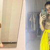 Deretan Gaya Mirror Selfie Laura Theux, Pakai Kebaya Hingga Pamer Perut Rata
