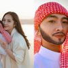 Potret Rayyanza Pakai Gamis Panjang dan Sorban di Gurun Qatar, Tampil Gemas Bak Boneka