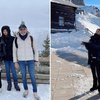 10 Potret Keluarga Bunga Zainal Liburan ke Swiss, Asyik Main Salju Hingga Rela Jagain Koper