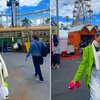 Deretan Potret Laura Theux saat Liburan ke Luna park Sydney, Tampil Nyentrik dengan Outfit Hijau Stabilo