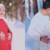10 Potret Maternity Kehamilan ke-2 Dinda Hauw, Tampil Mencolok Kenakan Gaun Merah di Tengah Hamparan Salju