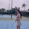 Ini Potret Maria Vania Main Tenis Pakai Baju Mini, Pesonanya Bikin Meleleh