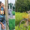 Potret Nafa Urbach Asyik Main di Sawah Sambil Sepedahan, Auranya Bak Anak Gadis