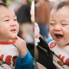 Sederet Ekspresi Gemas Rayyanza yang Meme-able selama Liburan di Jepang, Wajah Cute saat Tertawa dan Bengong Ketika Digendong