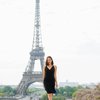 6 Potret Gisella Anastasia di Paris, Cantik Pakai Dress Hitam Belahan Tinggi