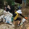Potret Luna Maya Bersihkan Sungai Ciliwung, Mungut Sampah Aja Tetap Cantik!