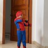 Pakai TopengnyaKayak Kerudung karena Gak Full Wajah, Ini Potret Gemas Gala Sky saat Cosplay Jadi Spiderman