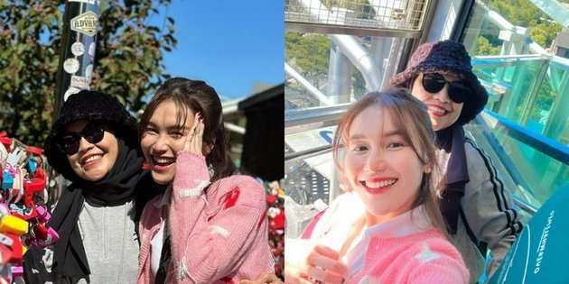 Pasang Gembok Cinta di Namsan Tower, Ini Potret Ayu Ting Ting Liburan dan Foto Sebelahan bareng Ipar