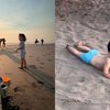 Potret Menggemaskan Rayden Anak Kimberly Ryder Saat Bermain Pasir di Pantai hingga Guling-Guling! 