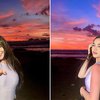 Elina Joerg Unggah Foto saat Nikmati Sunset, Warna Kulitnya Bikin Salah Fokus!