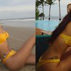 8 Potret Erika Carlina Main ke Pantai, Pamer Body Goals dan Kulit Eksotis