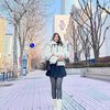 Potret Sabrina Chairunnisa saat Liburan di Korea, Tetap Kece  Tangan Retak Sampai Harus Digips