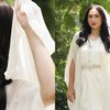 Deretan Potret Laura Moane Pakai Dress Kaftan Putih, Cantik bak Bidadari Jatuh dari Langit