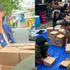 10 Momen Aurelie Moeremans Bagi-Bagi Nasi Kotak untuk Buka Puasa, Banjir Pujian!