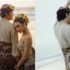 15 Foto Prewedding Mahalini Raharja dan Rizky Febian Jelang Pernikahan, Bertema Classic Pakai Kain Tenun Bali