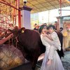 7 Foto Perayaan Idul Adha Fuji dan Keluarga, Kurban Sapi Besar bareng Gala Sky