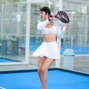 10 Foto Anya Geraldine Latihan Tenis, Saking Semangatnya Sampai Bercucuran Keringat!