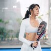 10 Foto Anya Geraldine Latihan Tenis, Saking Semangatnya Sampai Bercucuran Keringat!