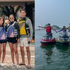 10 Foto Keluarga Darius dan Donna Liburan di Pulau Bidadari, Seru Main Jetski Berlima!