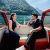 10 Foto Bulan Madu Thariq dan Aaliyah Keliling Lake Como Italia Pakai Speed Boat Mewah, Makin Mesra!