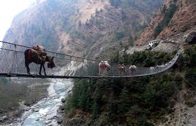 The Hanging Bridge Of Ghasa, Nepal