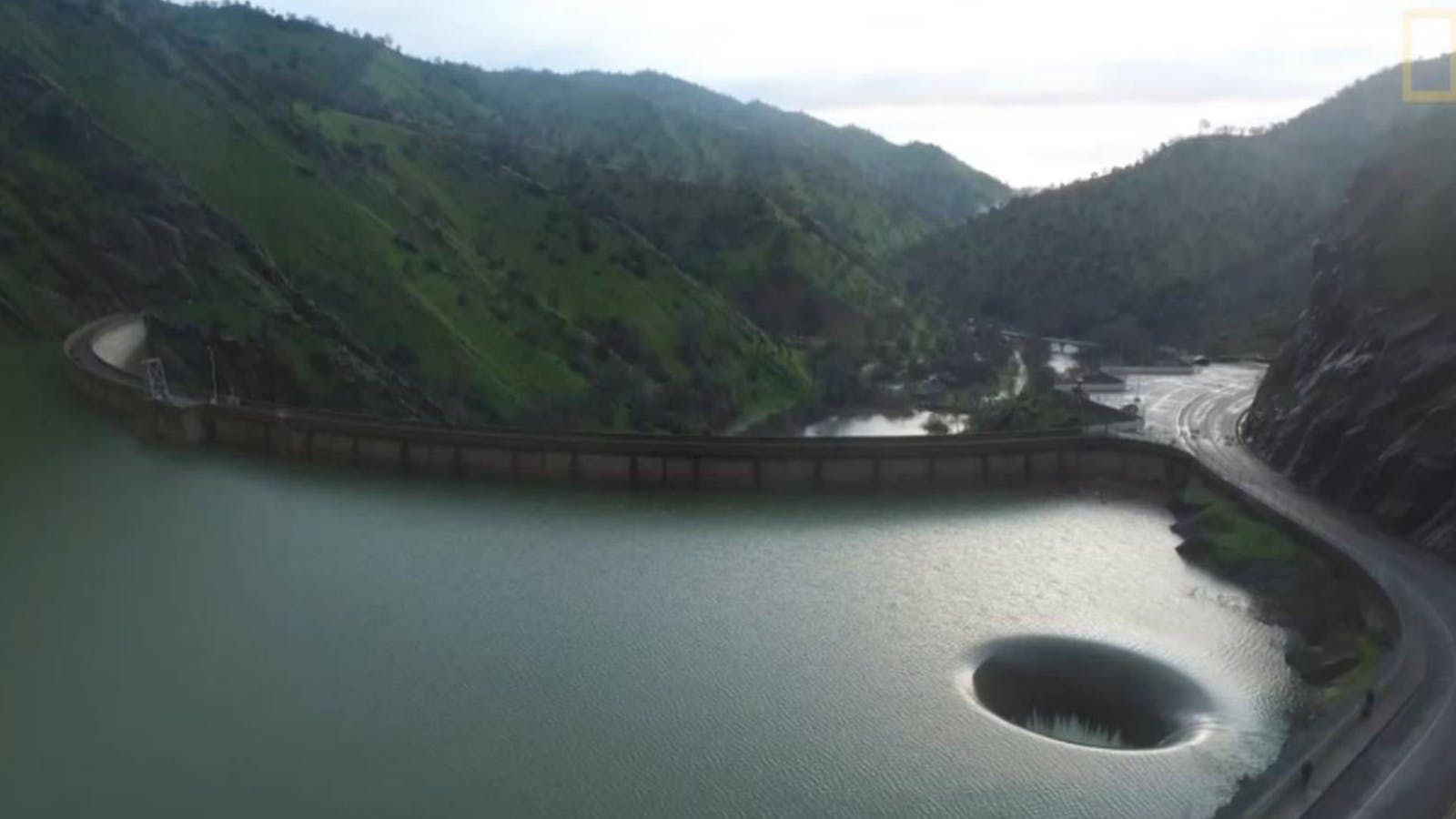 Spillway in a Dam’s Reservoir - Northern California