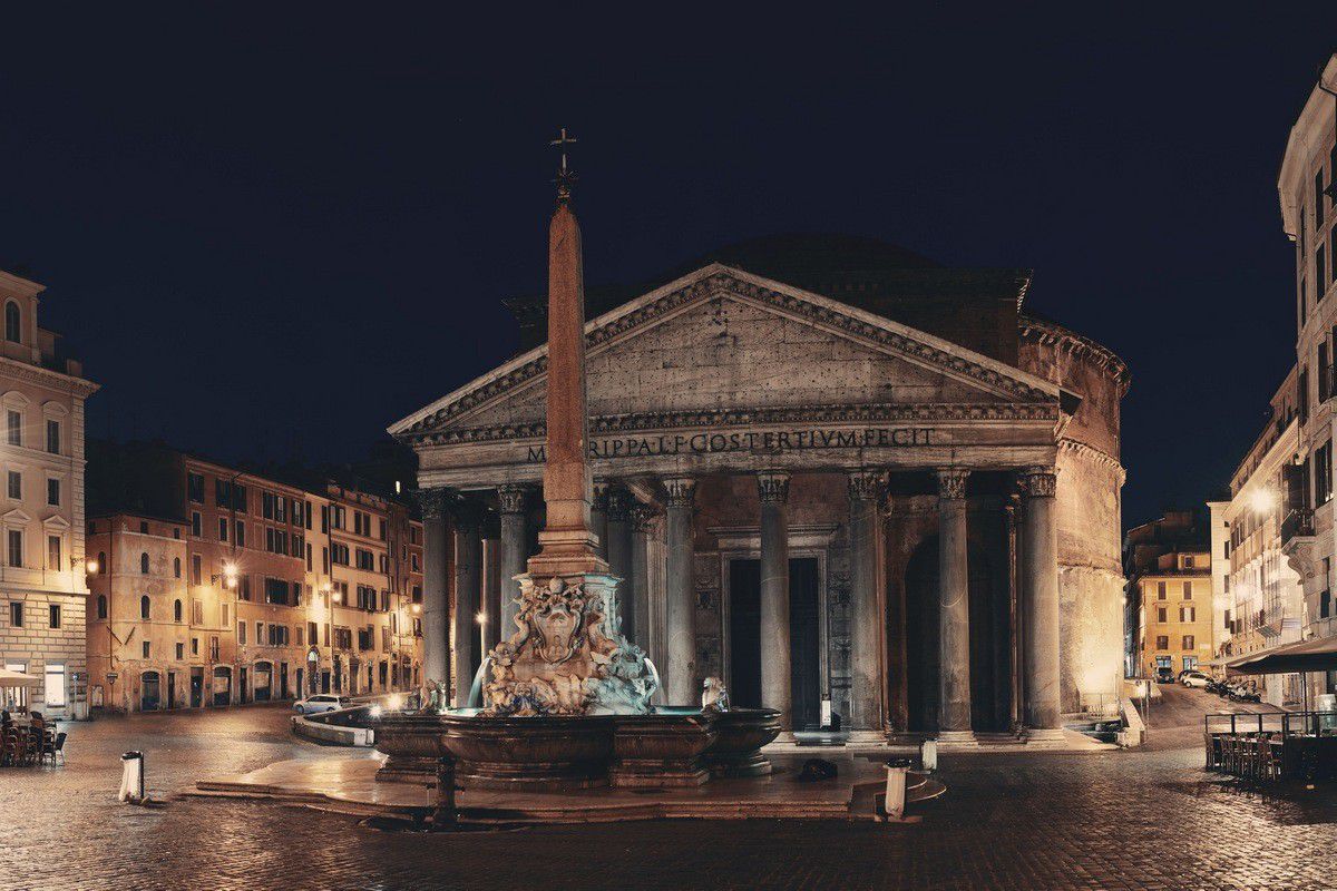 Ilustrasi Pantheon - Roma, Italia