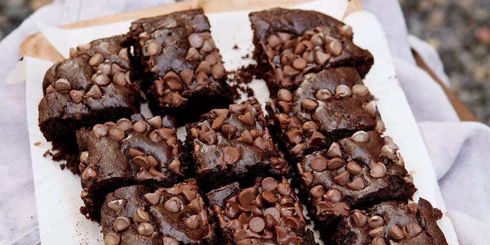 Ilustrasi brownies cokelat