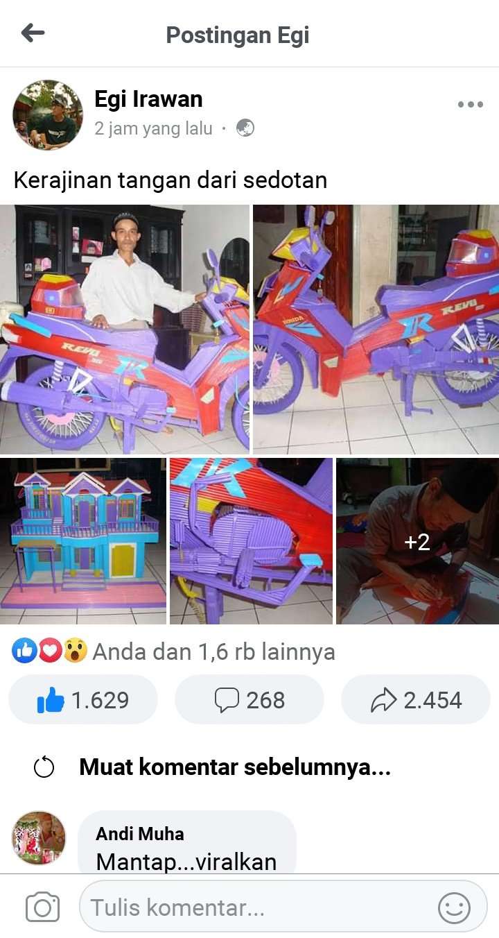 Motor dari Sedotan