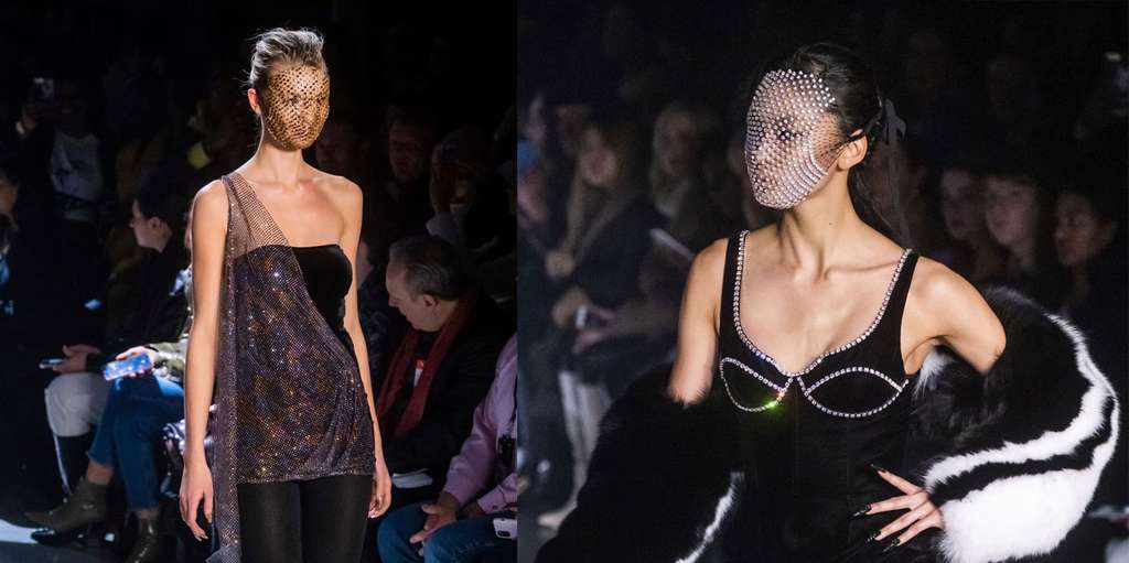 Ilustrasi Masker Wajah di NYFW 2020