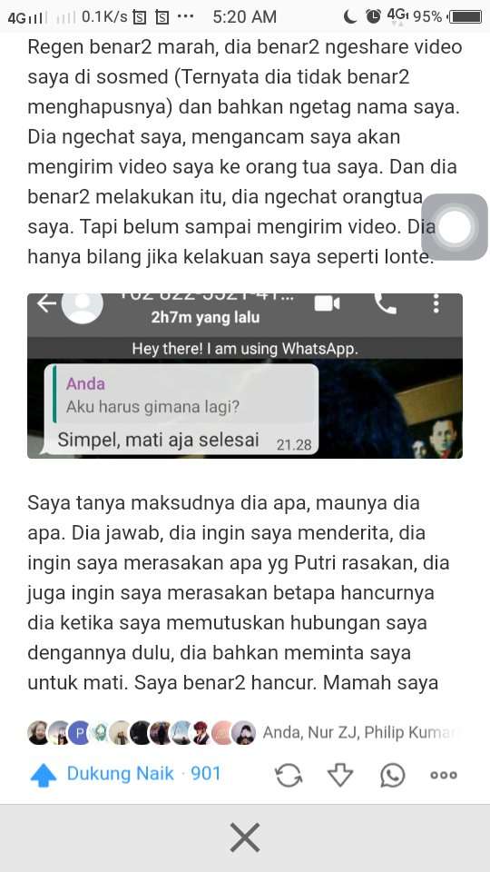 screenshoot percakapan