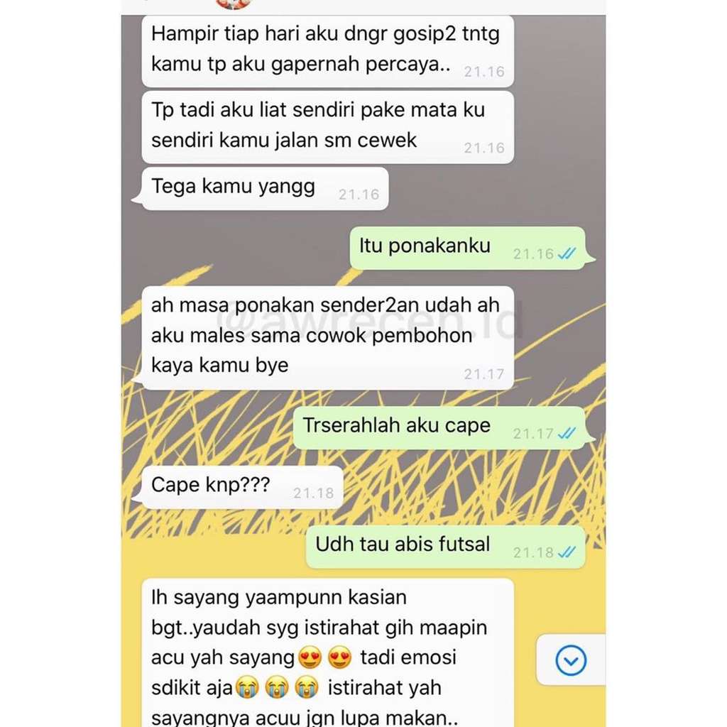 Deretan Chat Bikin Ngakak