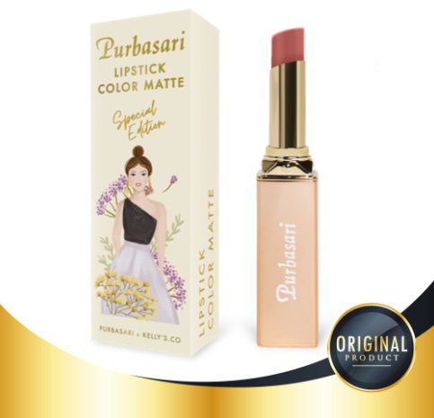 Ilustrasi Purbasari Lipstick Color Matte Special Edition x Kelly's Co