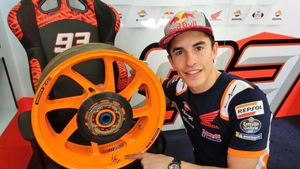 Pelek bekas Marc Marquez