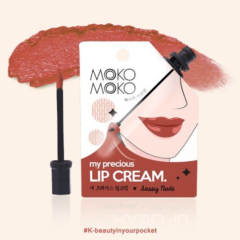 Ilustrasi Moko Moko My Precious Lip Creme - Sassy Nude