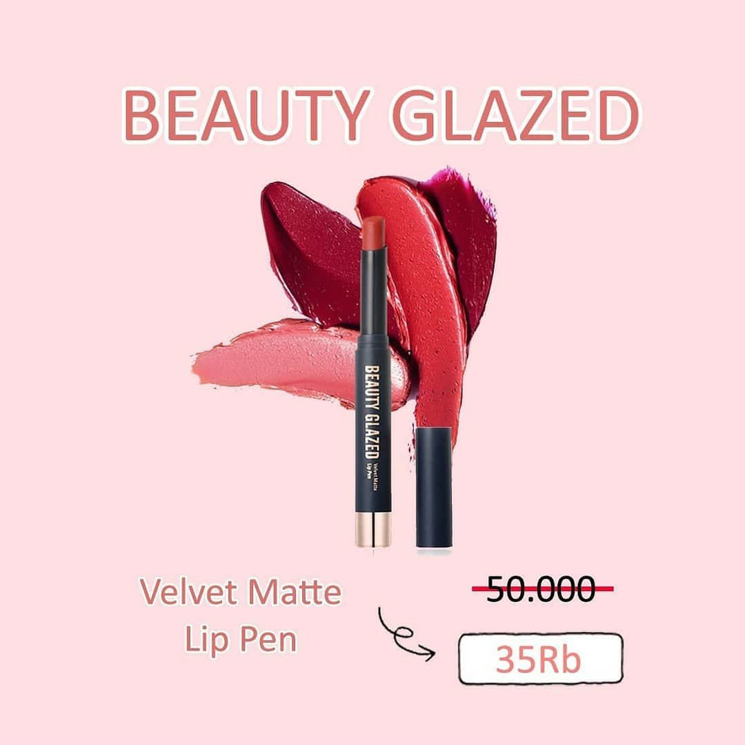 Ilustrasi Beauty Glazed Velvet Matte Lip Pen